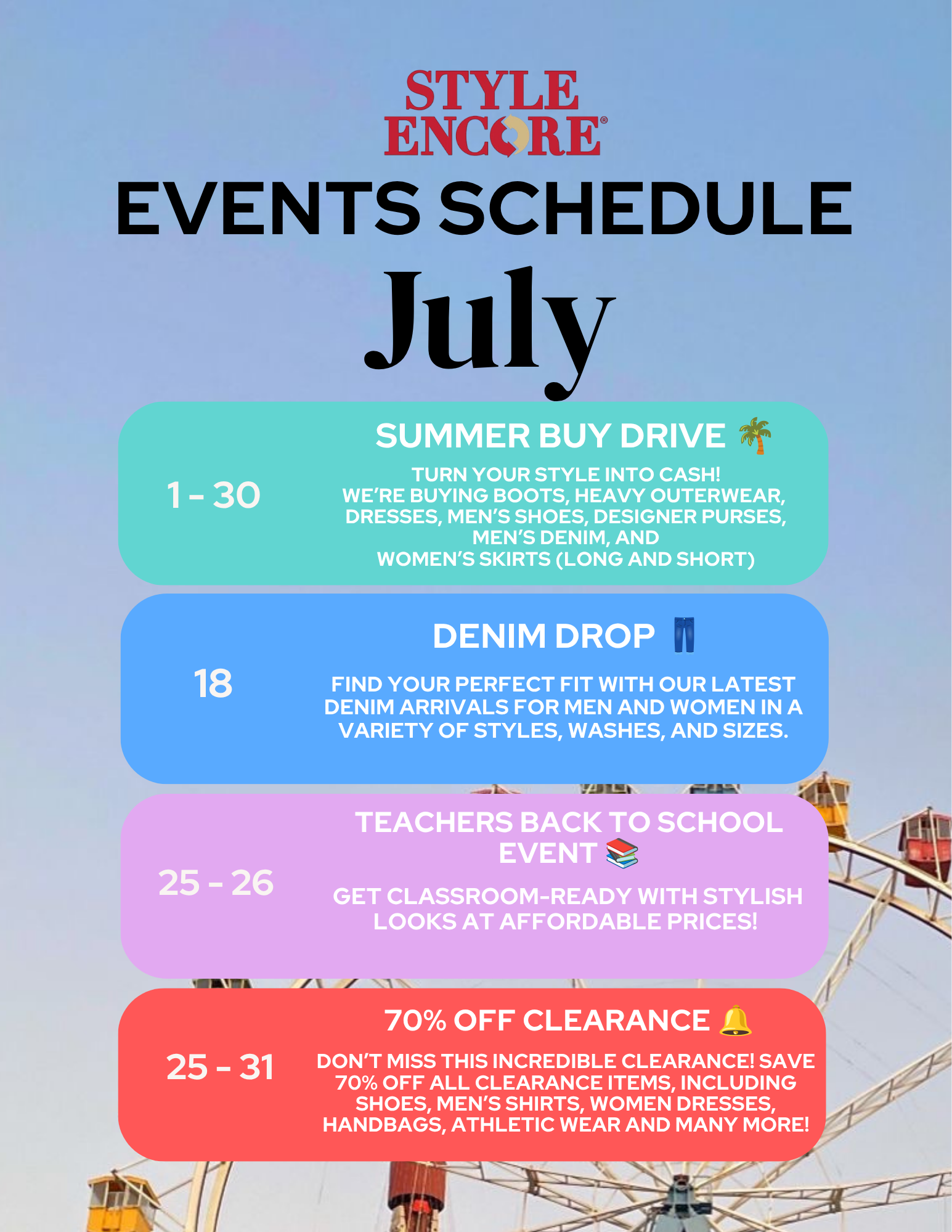 Events Schedule